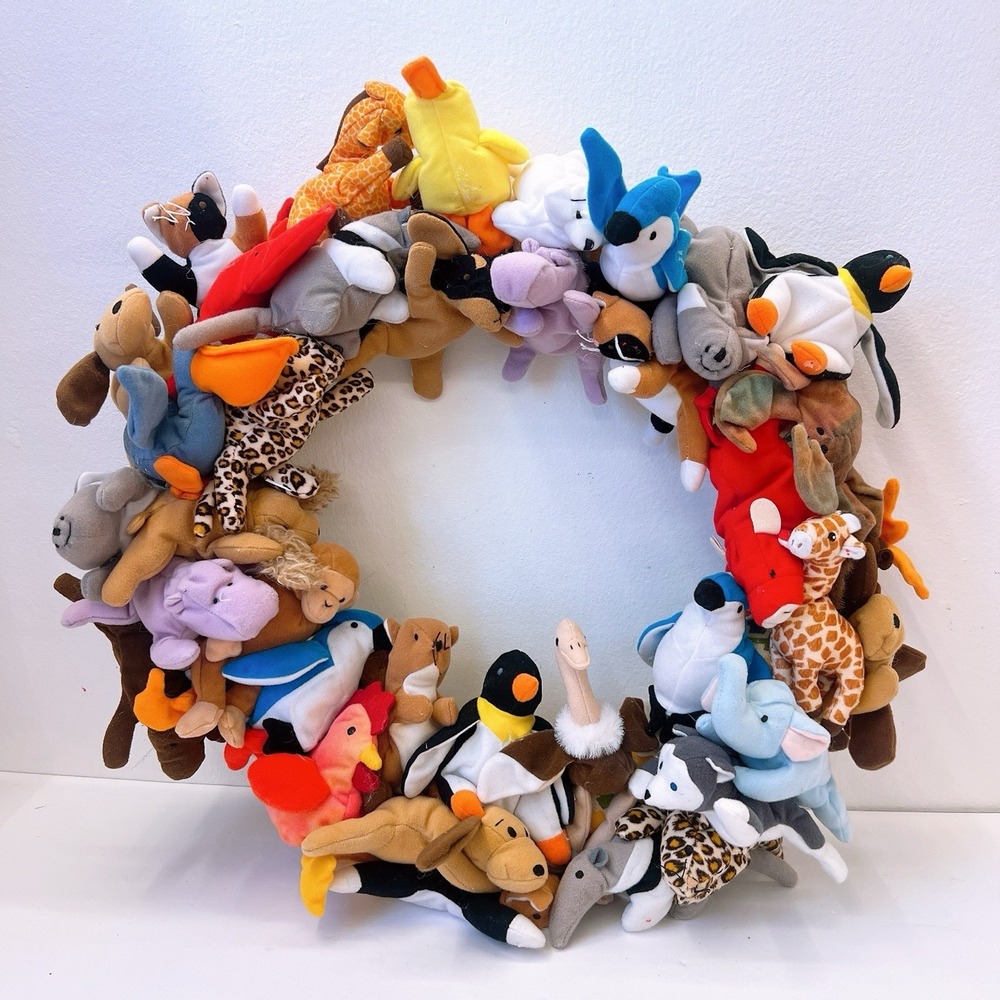 Zootopia Stuff Animal Wreath Handmade 17.5" Inch Home Decoration Mesh Front Door